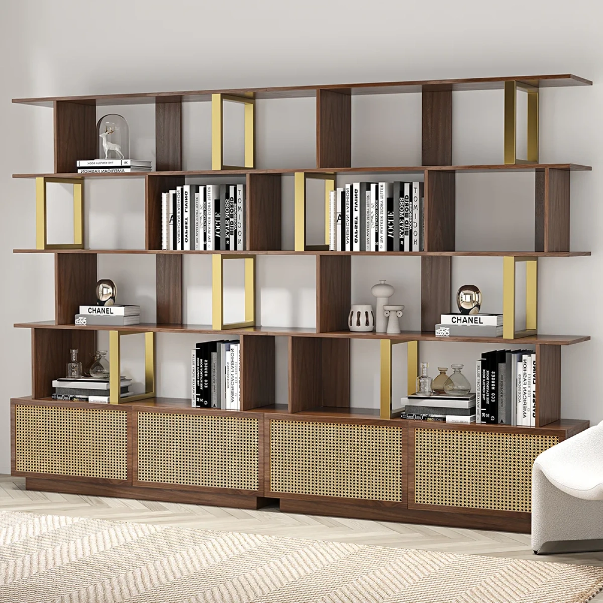 Loria bookcase - natural wood - multi-use - Image 9