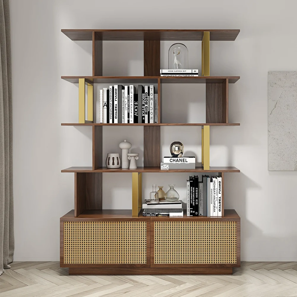 Loria bookcase - natural wood - multi-use - Image 10