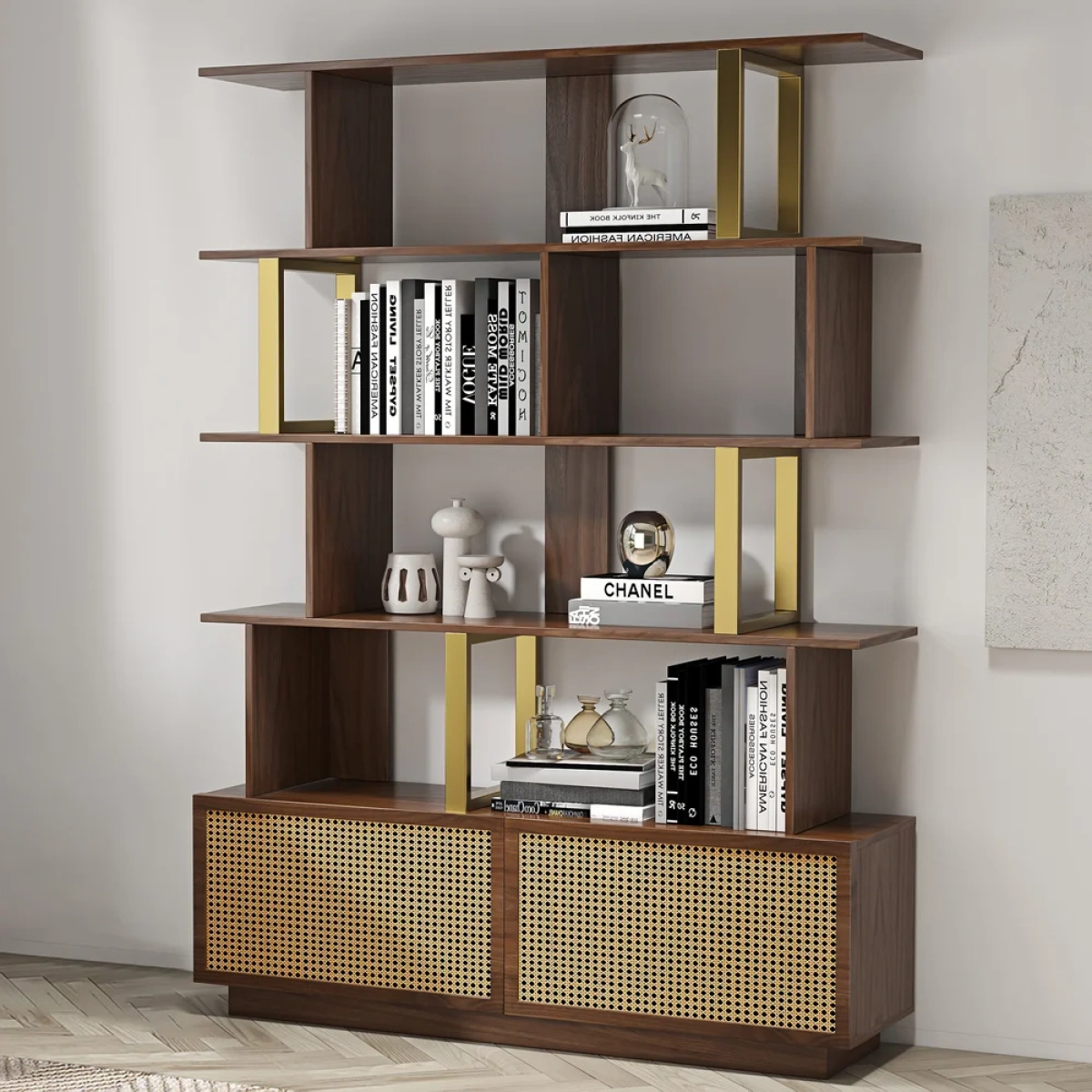 Loria bookcase - natural wood - multi-use - Image 11