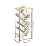 Value Bookcase with 4 Sloping Shelves - Made of Metal . - Image 4