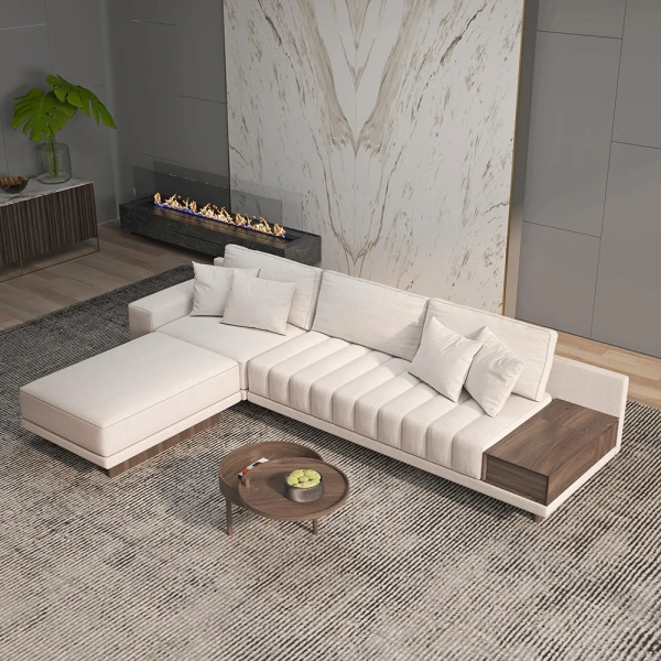 Armia L-Shaped Sectional Natural wood