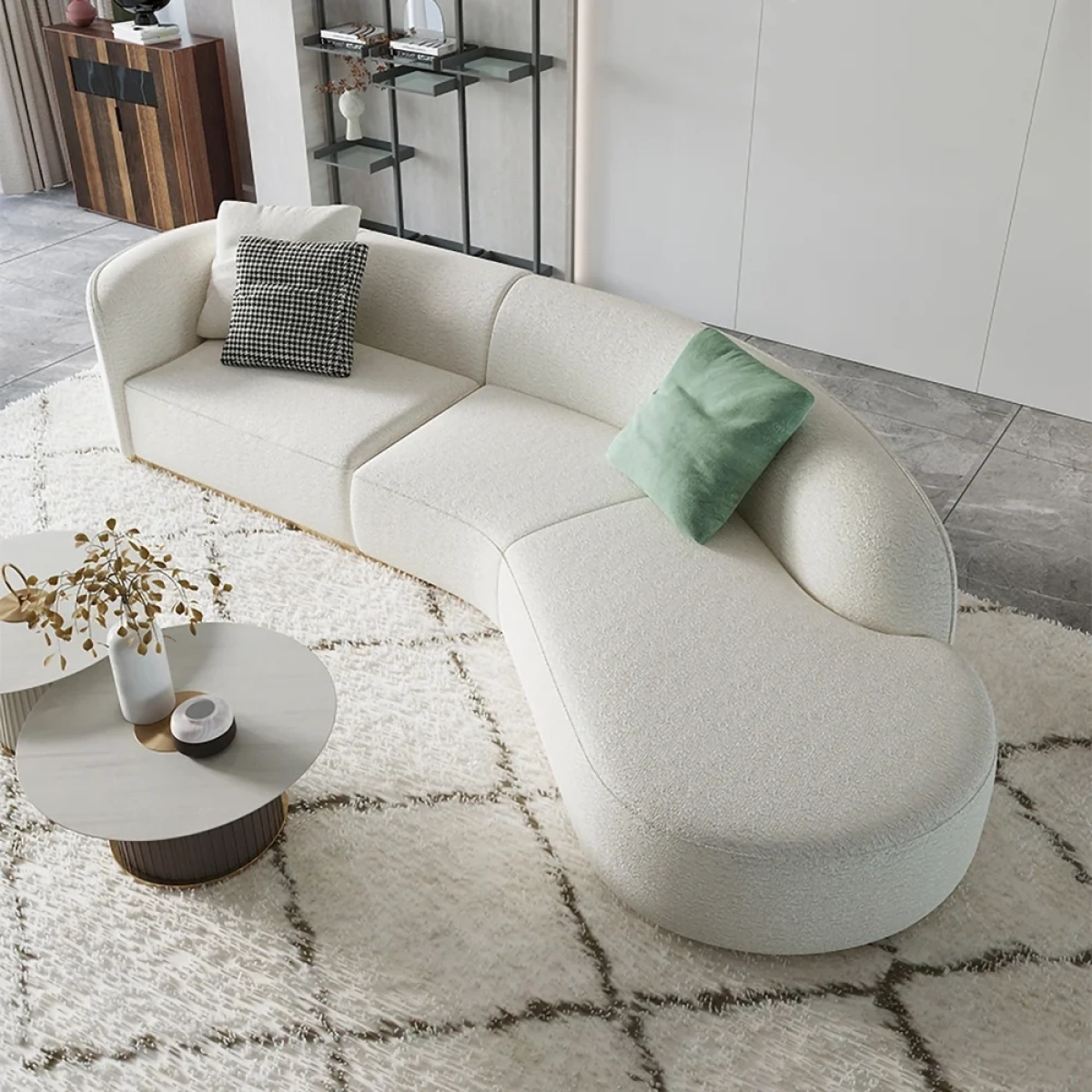 Mora L-Shaped Sectional Natural wood - Image 1
