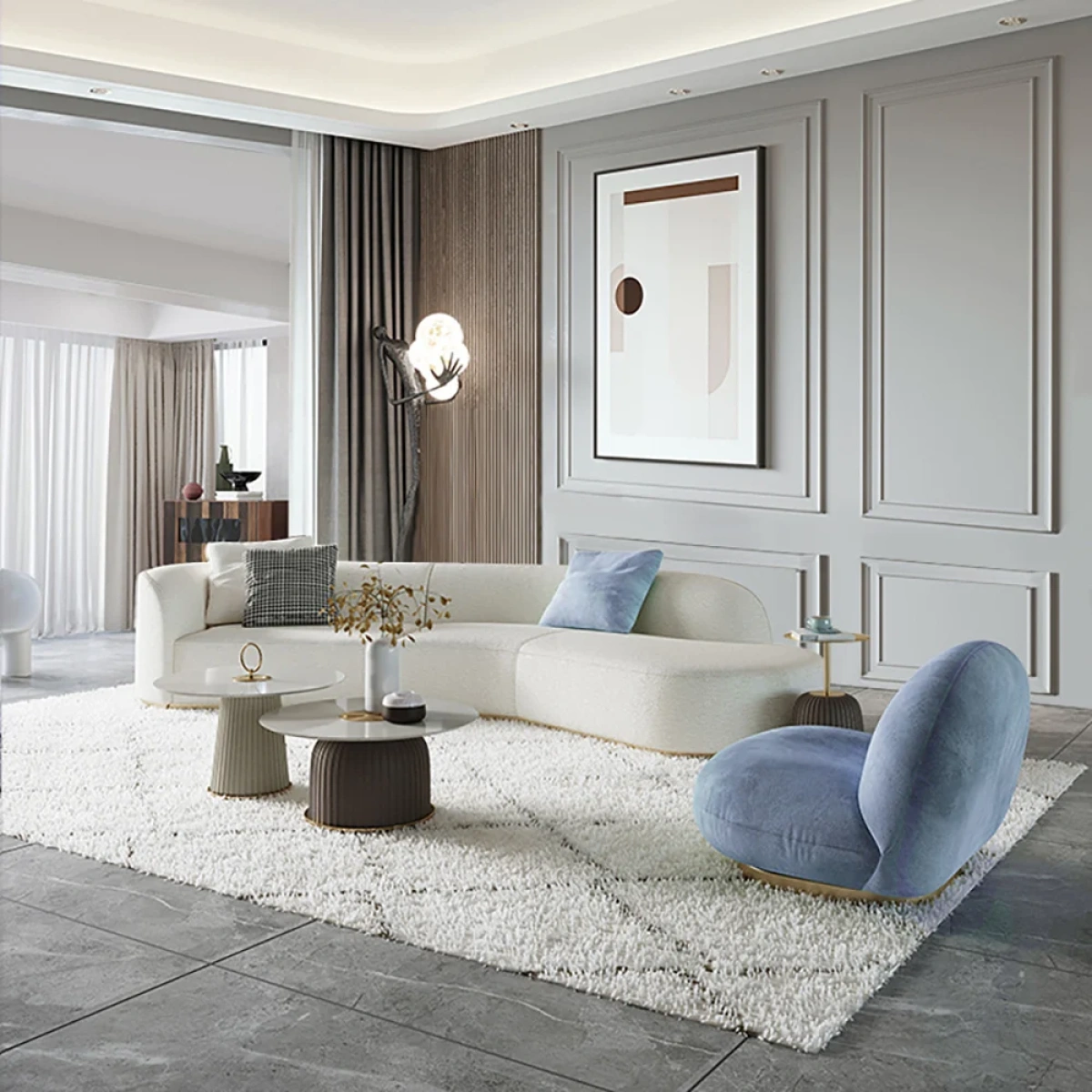 Mora L-Shaped Sectional Natural wood - Image 2