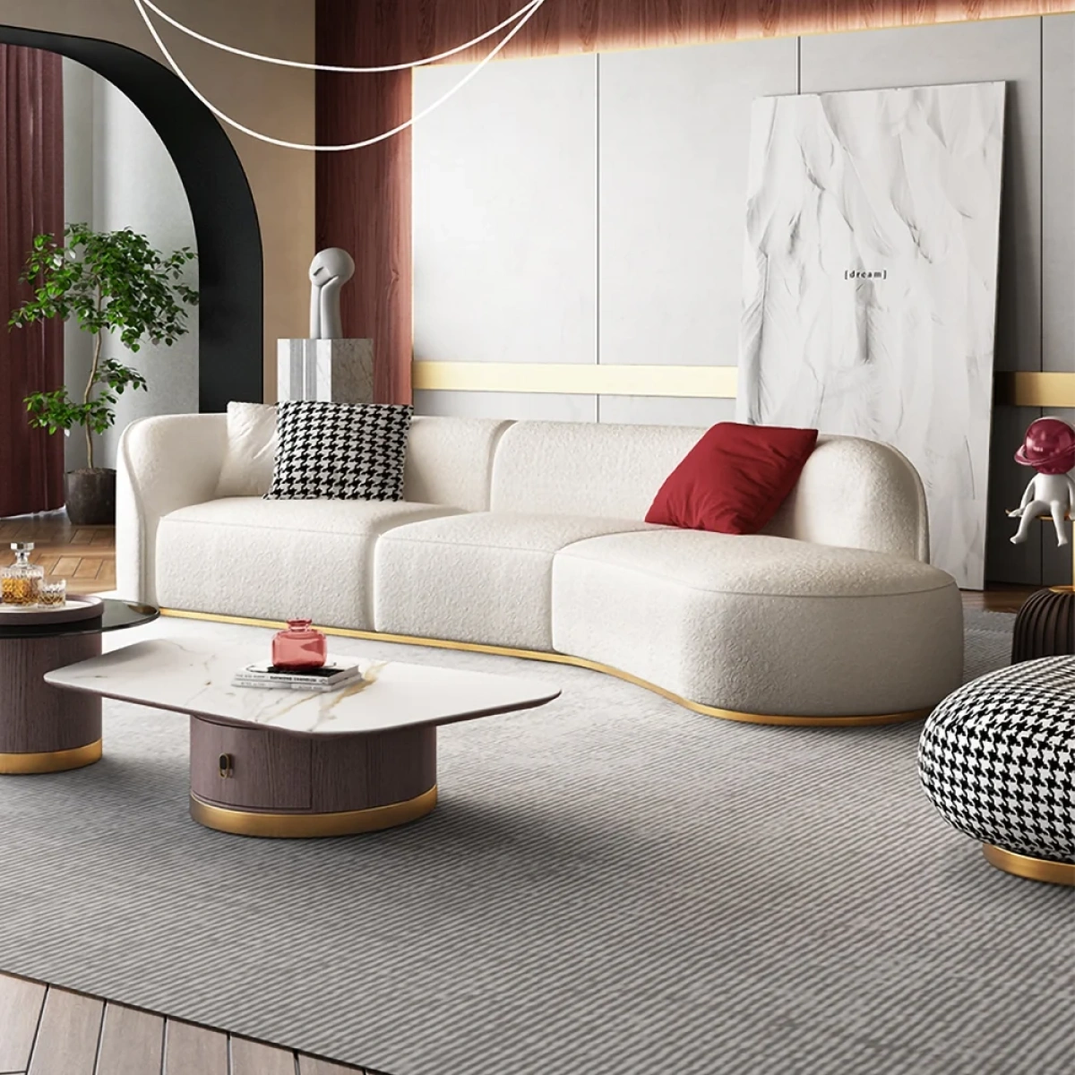 Mora L-Shaped Sectional Natural wood - Image 3