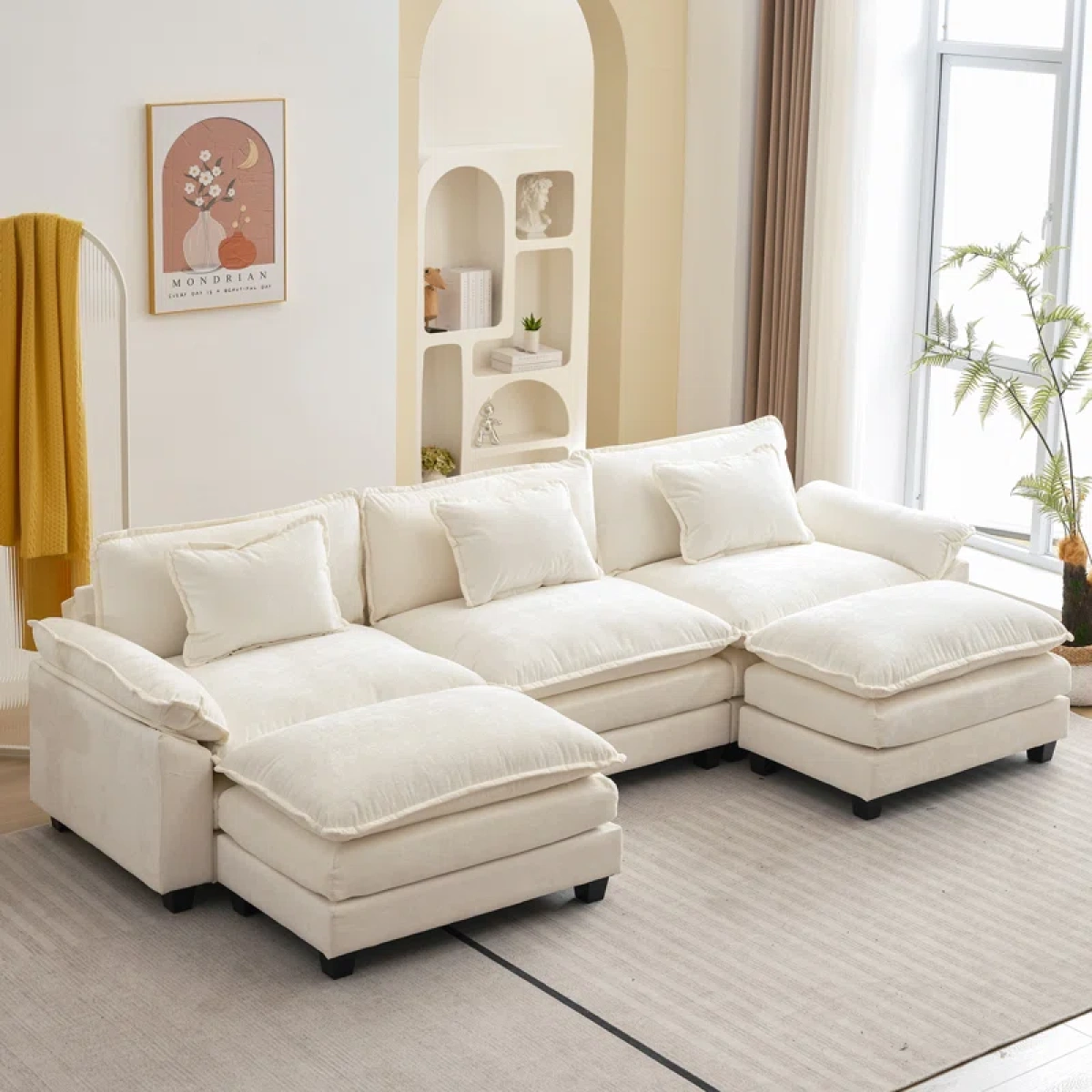 Plantos U Shaped Sectional Sofa - Natural wood - Image 9