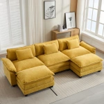 Plantos U Shaped Sectional Sofa - Natural wood - Image 11