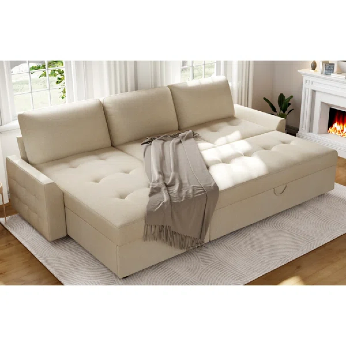 Golden L-Shaped Sectional - Image 2