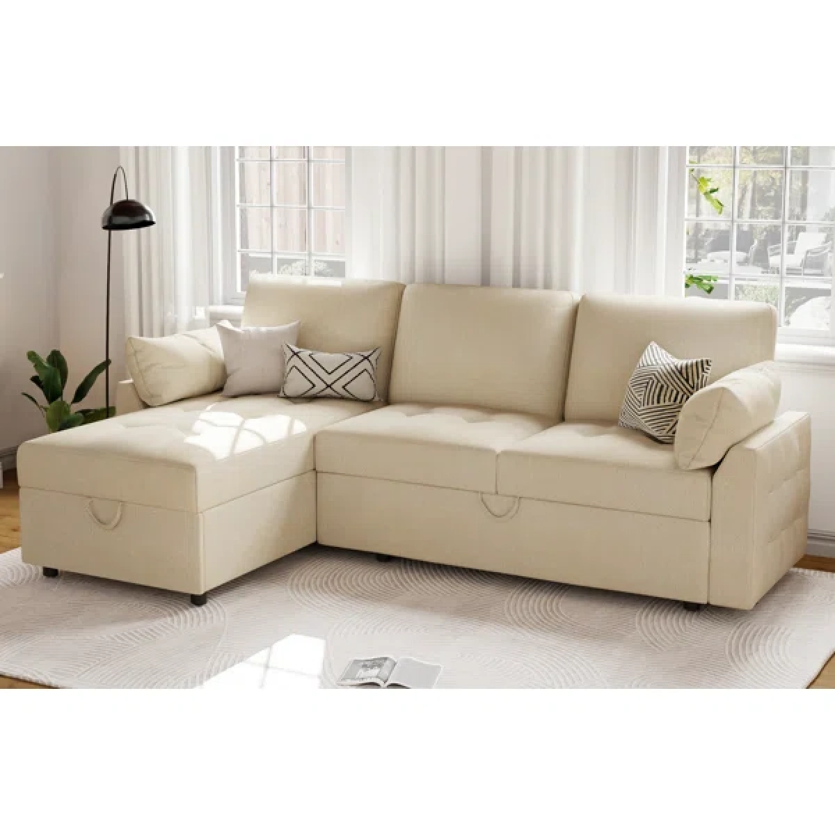 Golden L-Shaped Sectional - Image 3