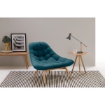 Elton Upholstered Natural wood chair - Image 2