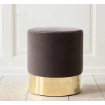 Pouf Rio with Plush Fabric - Brown