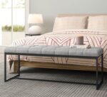 Lark banquette, electrostatic paint in gray color