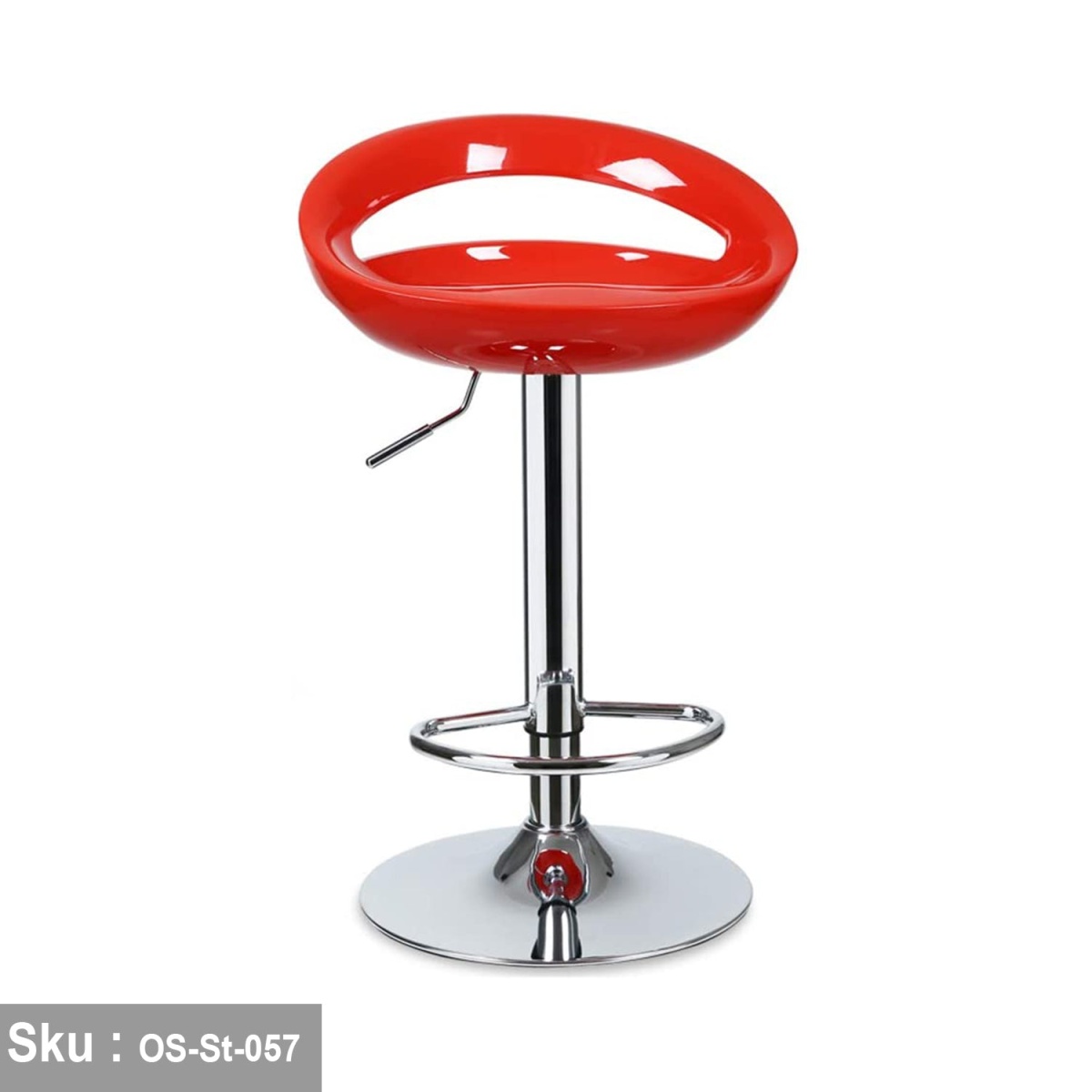 Tori Hydraulic Bar Stool - Red - Image 2