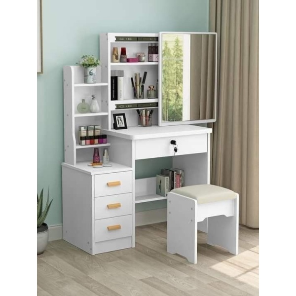 High quality MDF wood dresser with pouf - OSM-059