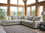 Beech wood corner with linen or velvet fabric - KYN-018