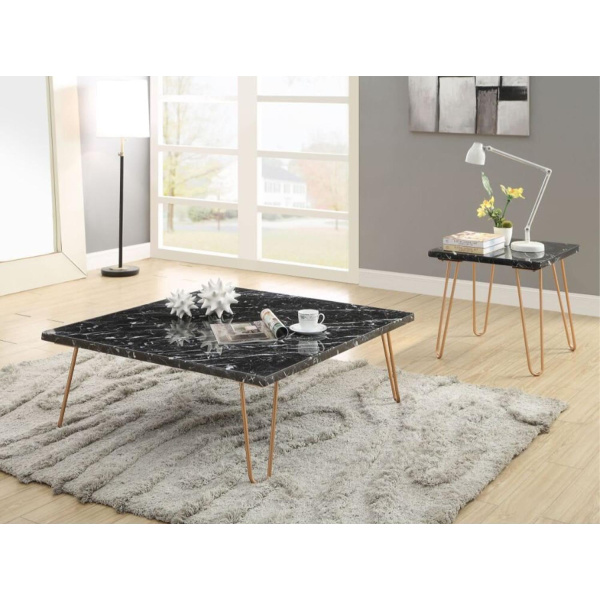 Aizil set of 2 marble coffee tables