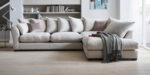 Beech wood corner with linen or velvet fabric - KYN-071