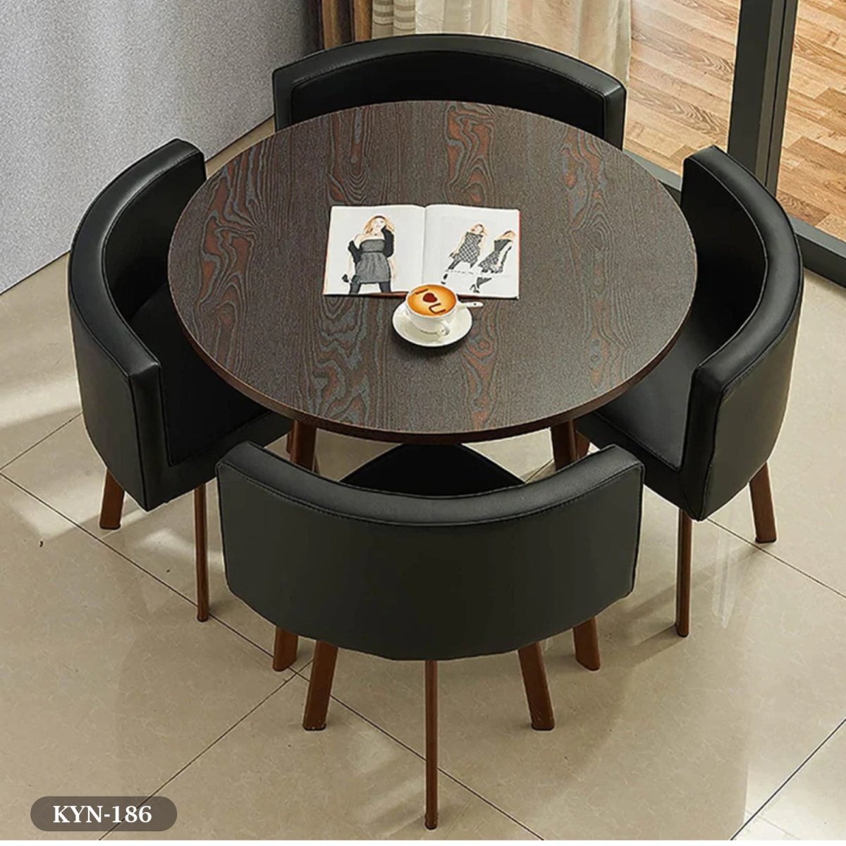 Dining table - 5 pieces of high quality beech wood - KYN-186 - Image 1