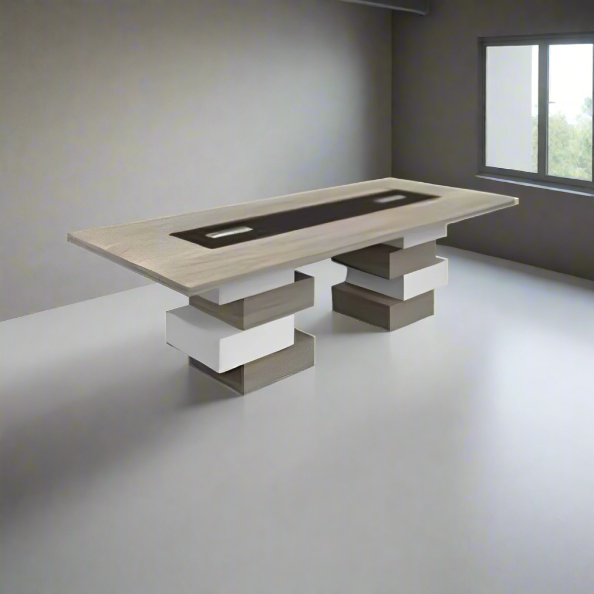 Meeting tab- 240x120 - Spanish MDF wood with metal chassis - CEM-050 - Image 1