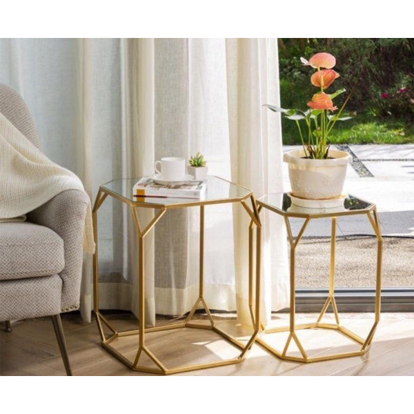 Barneria side table, iron, electrostatic paint