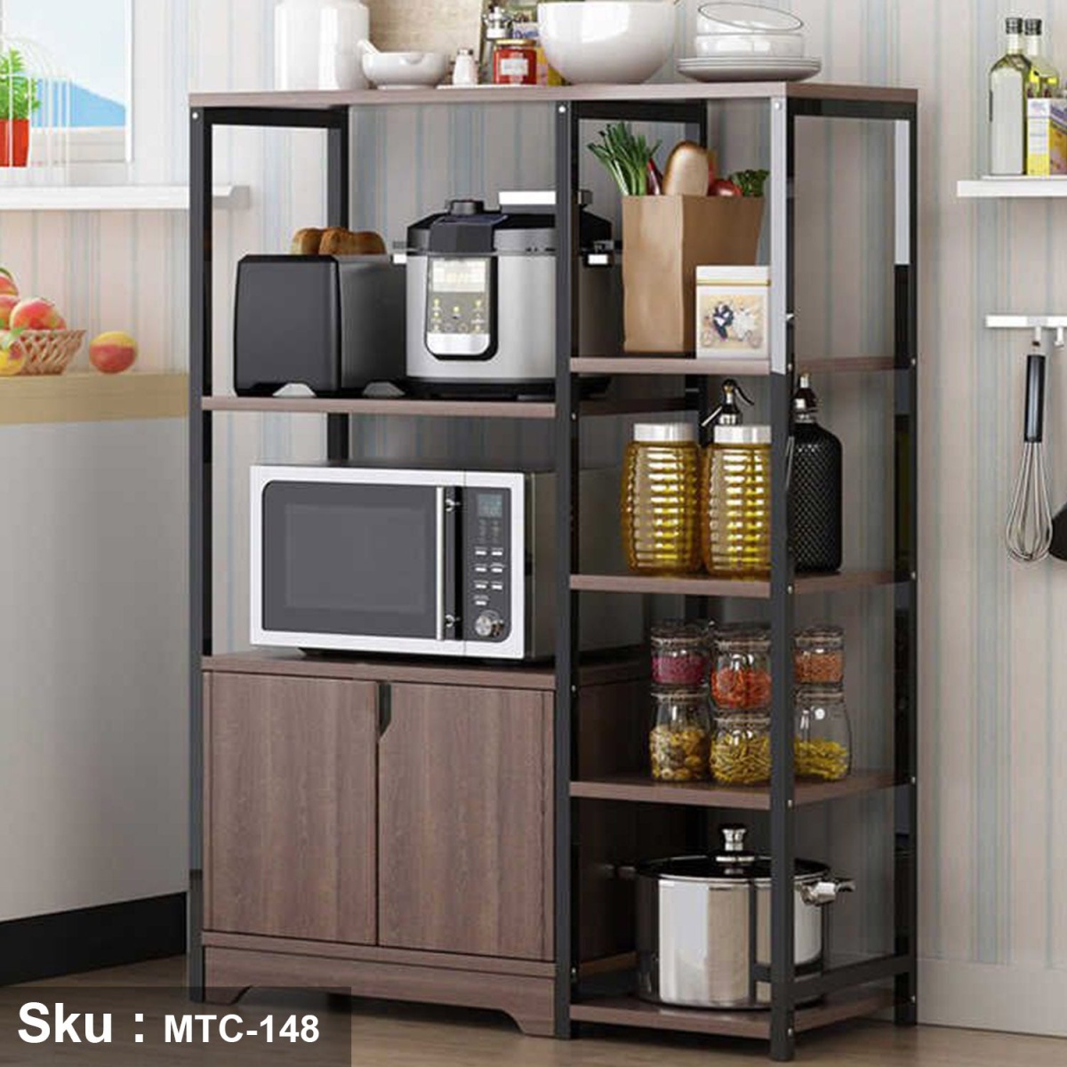 Electrostatic paint metal kitchen storage unit -MTC-148 - Image 1