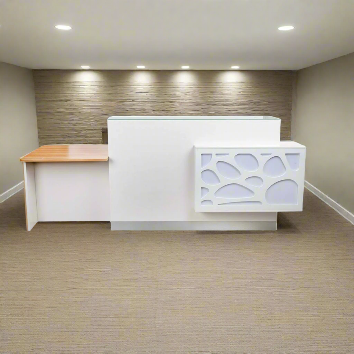 Reception desk - Reception Counter - Spanish MDF wood - CEM-085 - Image 1
