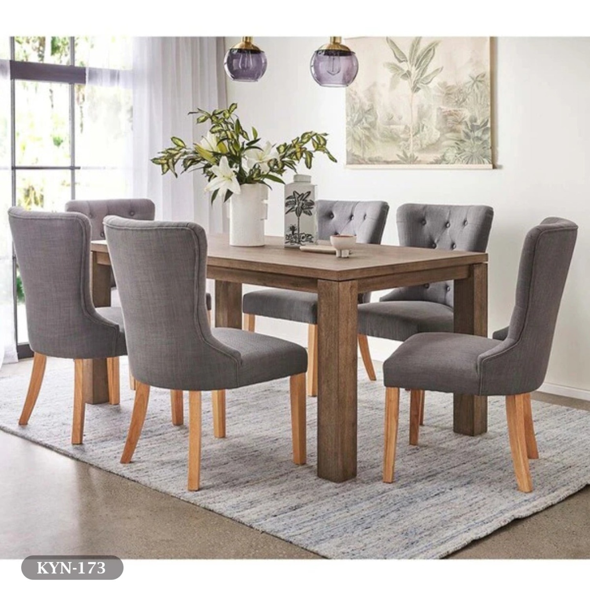 Dining table - 7 pieces of red beech wood - natural countertop wood - KYN-173 - Image 1