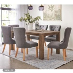 Dining table - 7 pieces of red beech wood - natural countertop wood - KYN-173