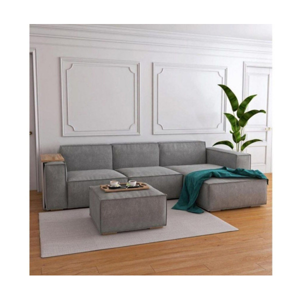Beech wood corner with linen or velvet fabric - KYN-026
