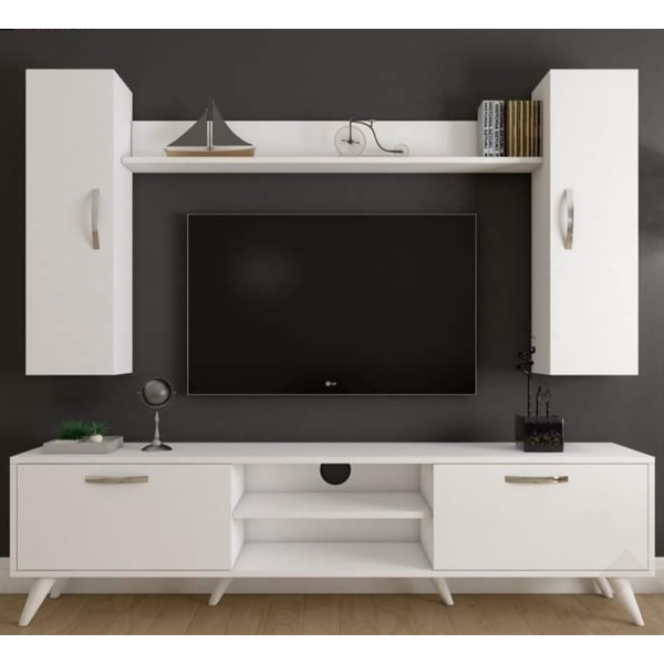 TV table with additional units made of high-quality MDF wood - HFS-008