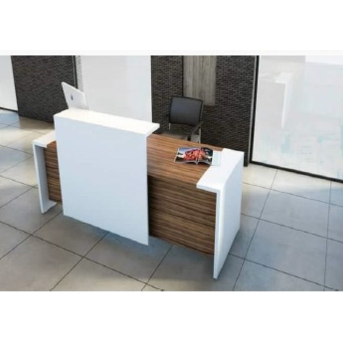 Reception desk - Reception Counter - Spanish MDF wood - CEM-114 - Image 1