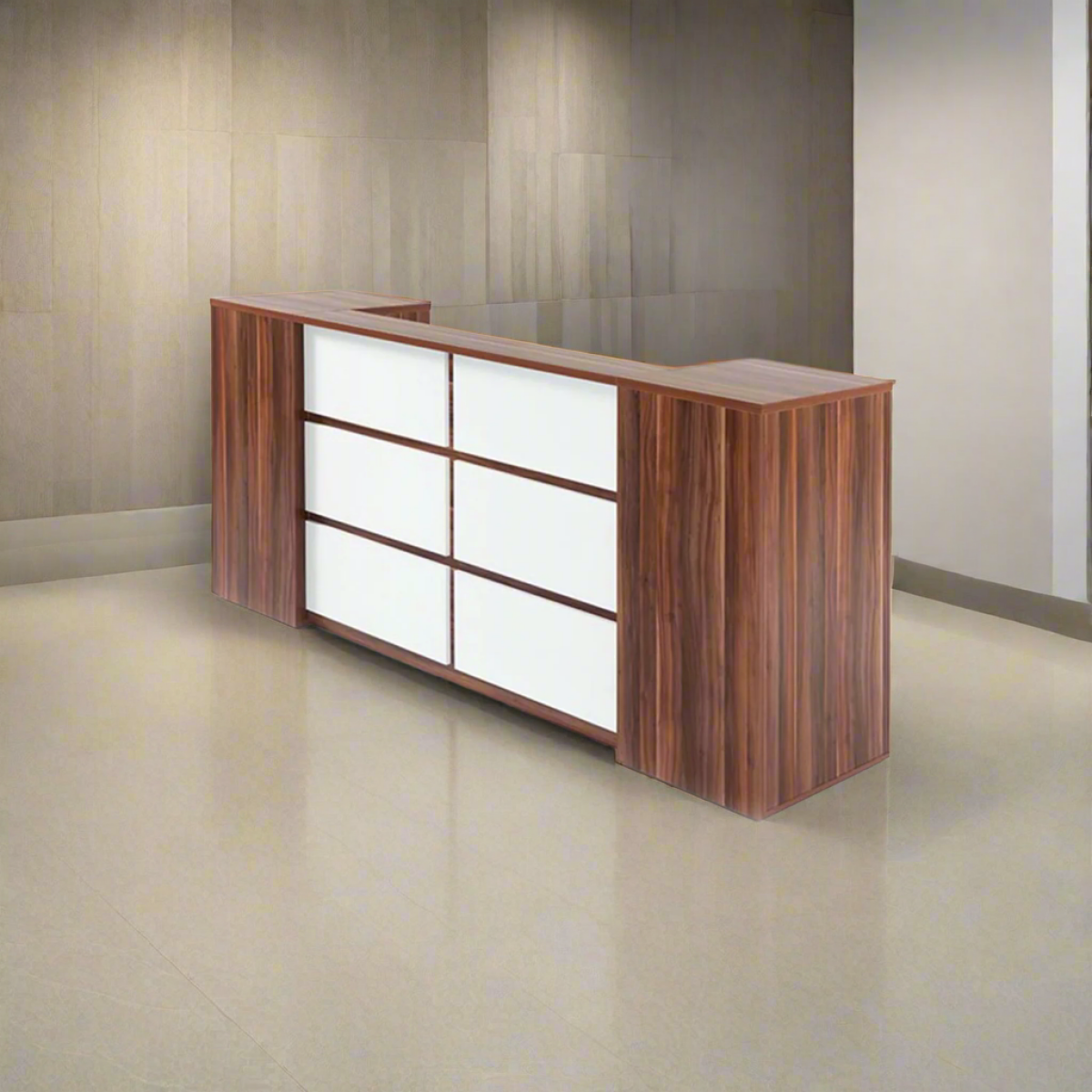 Reception desk - Reception Counter - Spanish MDF wood - CEM-102 - Image 1