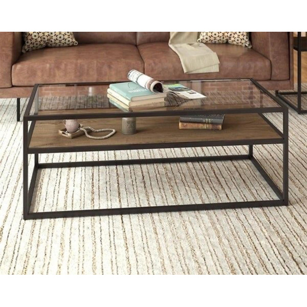 Erica coffee table, 100 * 50, MDF wood and glass