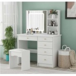 High quality MDF wood dresser with pouf - OSM-031