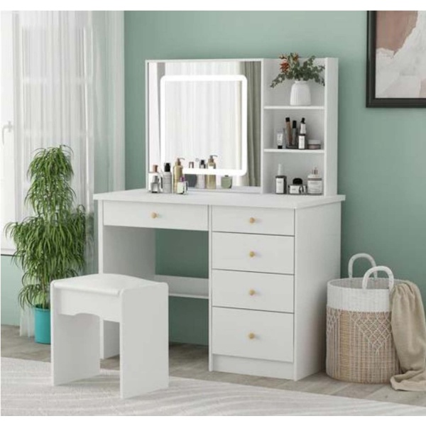 High quality MDF wood dresser with pouf - OSM-031