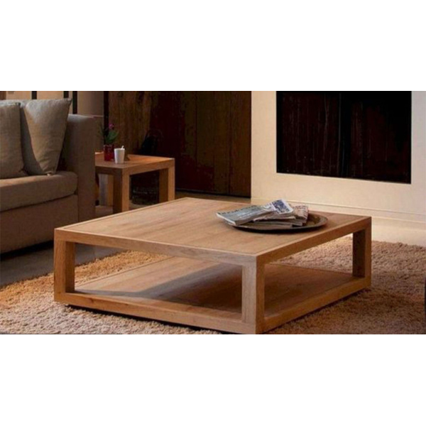 Natural wood coffee table - 80 * 40 - ELG-036