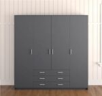 MDF wood wardrobe with melamine layer - KYN-104