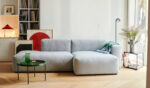 Beech wood corner with linen or velvet fabric - KYN-076