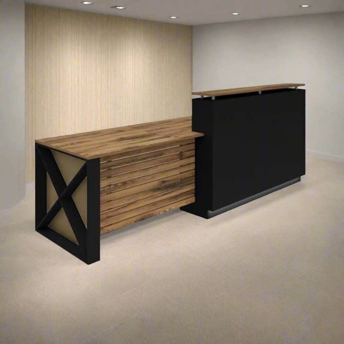Reception desk - Reception Counter - Spanish MDF wood - CEM-073 - Image 1