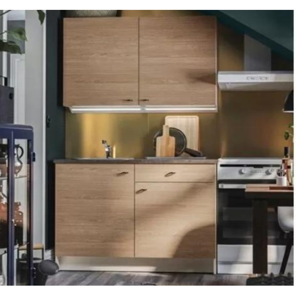 Complete kitchen with wood countertops with MDF layer - KYN-154