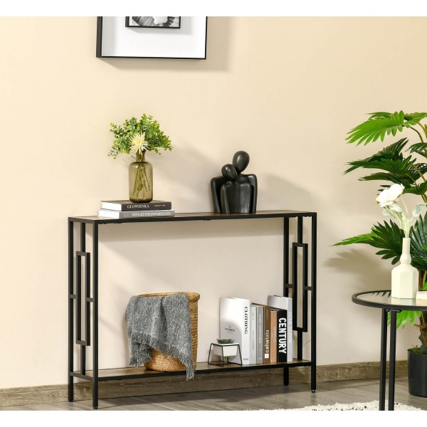 Iron and Melamine wood console - MTC-091