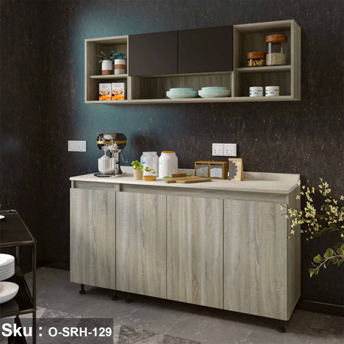 Two piece kitchen made of high quality MDF wood - O-SRH-129 - Image 1