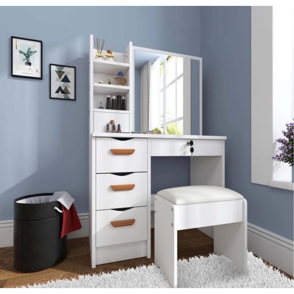 High quality MDF wood dresser with pouf - OSM-040