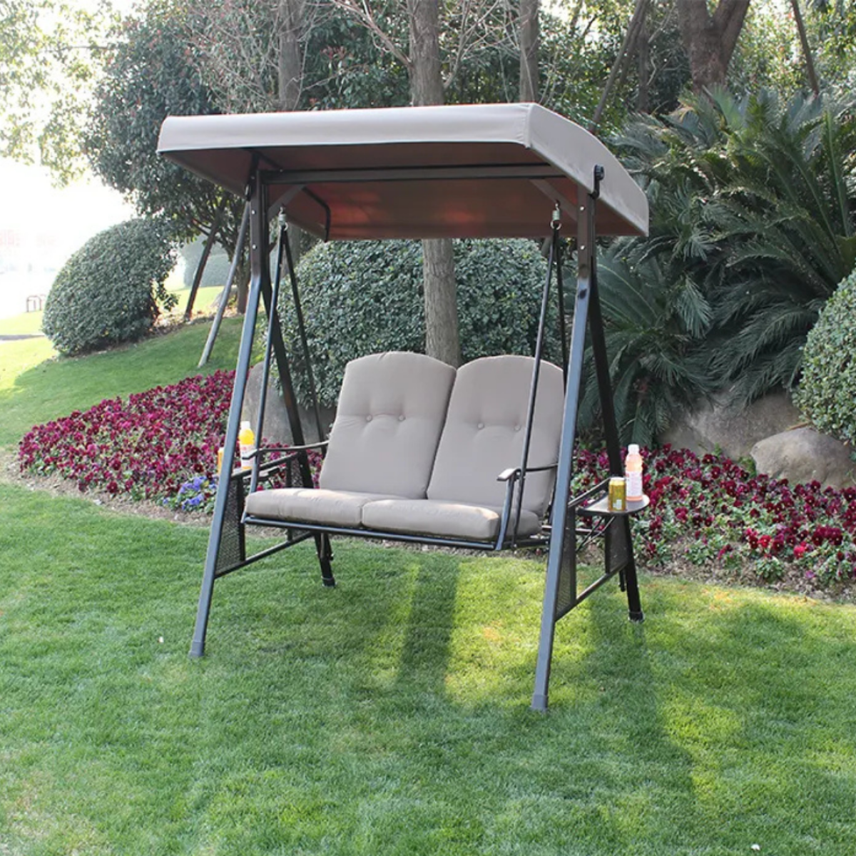 Two-seater outdoor swing, intended for relaxing in gardens or outdoor spaces - SEA-004 - Image 1