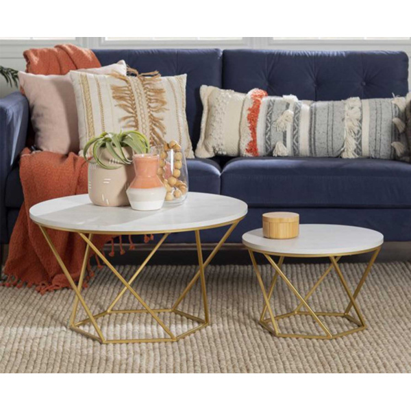 Seville set of 2 coffee tables with marble