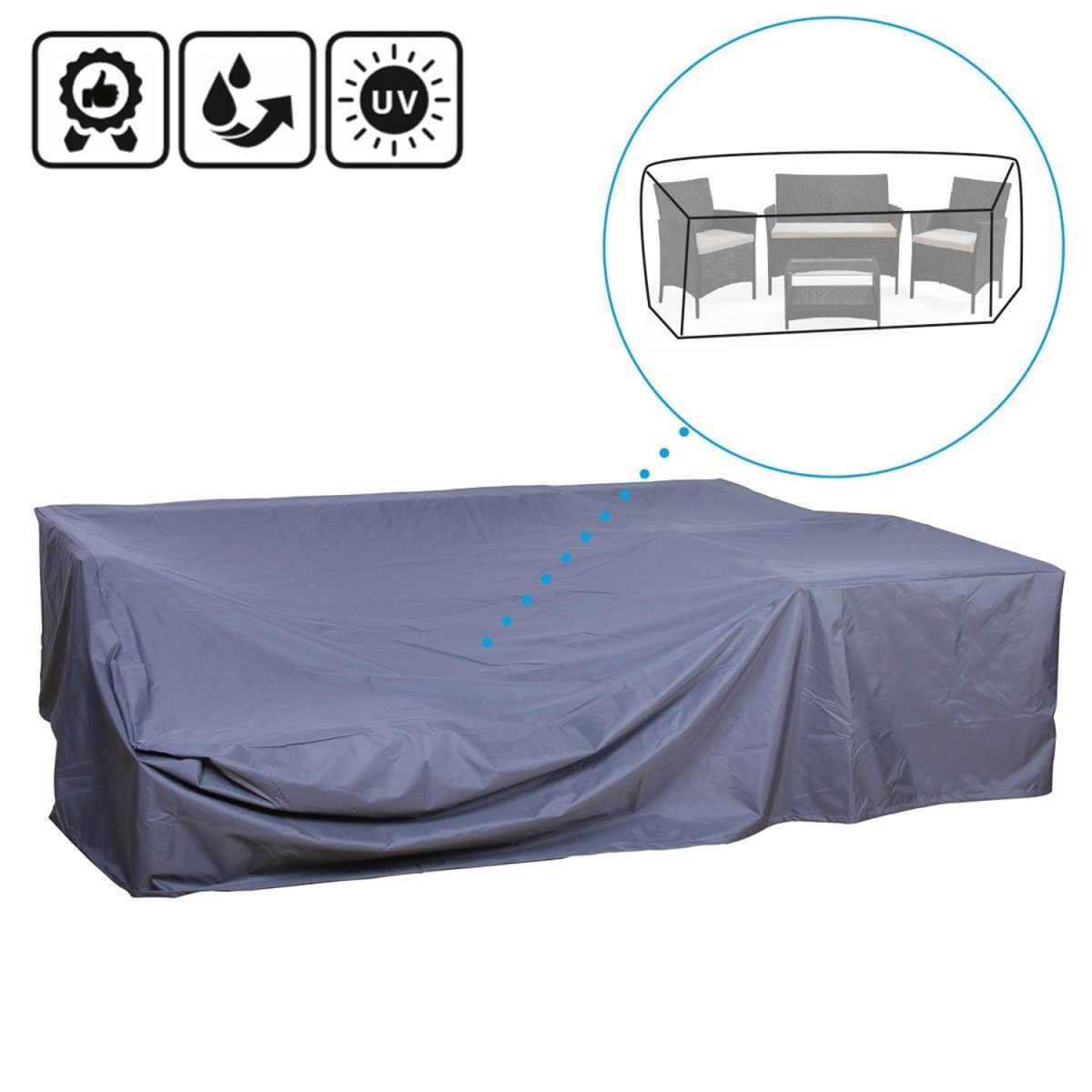 Waterproof outer cover for 2-seat sofa family set - Image 1