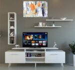 TV table with additional units made of high-quality MDF wood - HFS-121