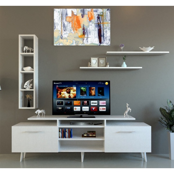 TV table with additional units made of high-quality MDF wood - HFS-121