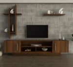 TV table with additional units made of high-quality MDF wood - HFS-007