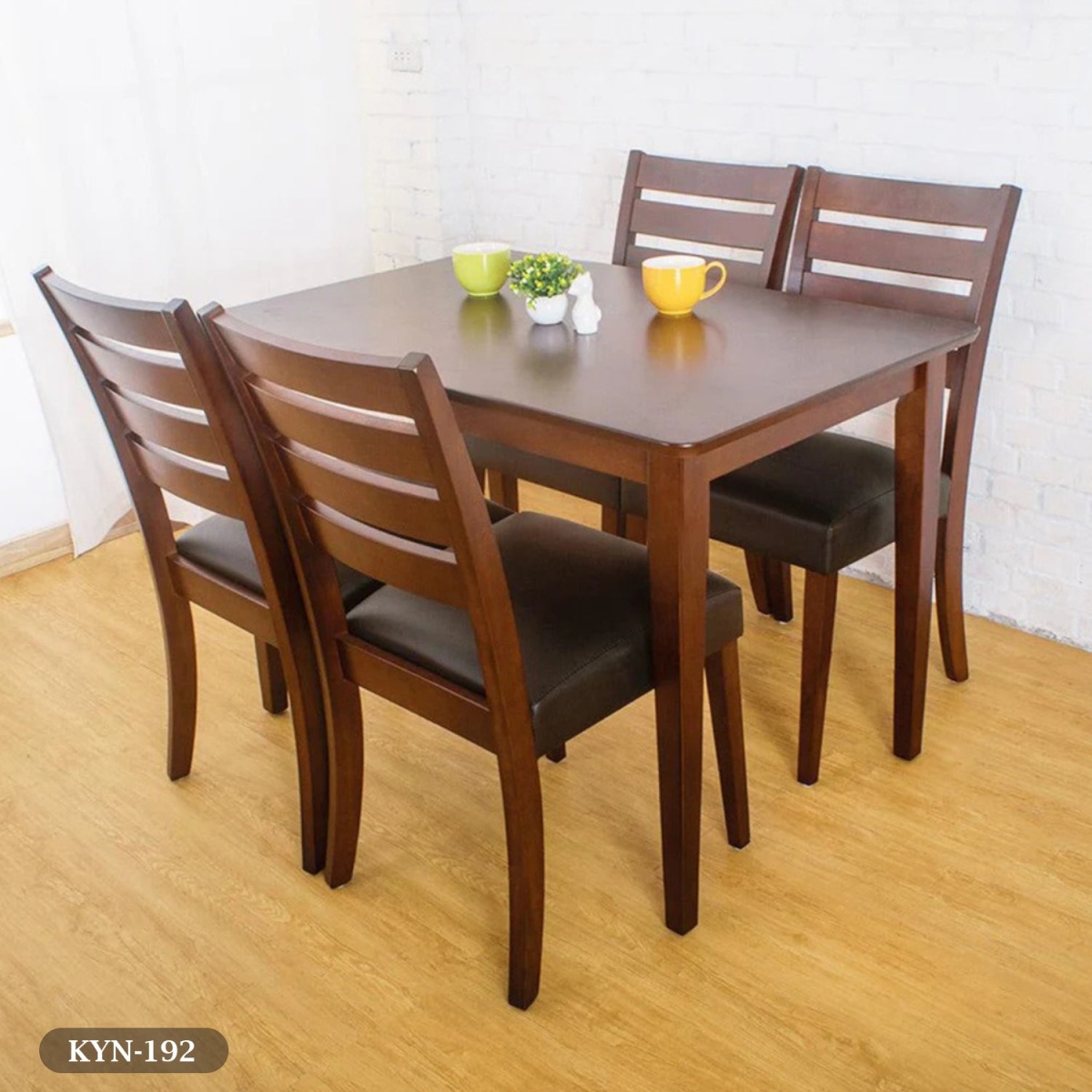 Dining table - 5 pieces of high quality beech wood - KYN-192 - Image 1