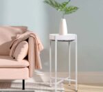Metal side table with thermal paint - O-SRH-049